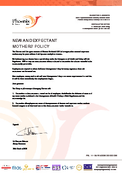 NEW EXPECTANT MOTHERS' POLICY